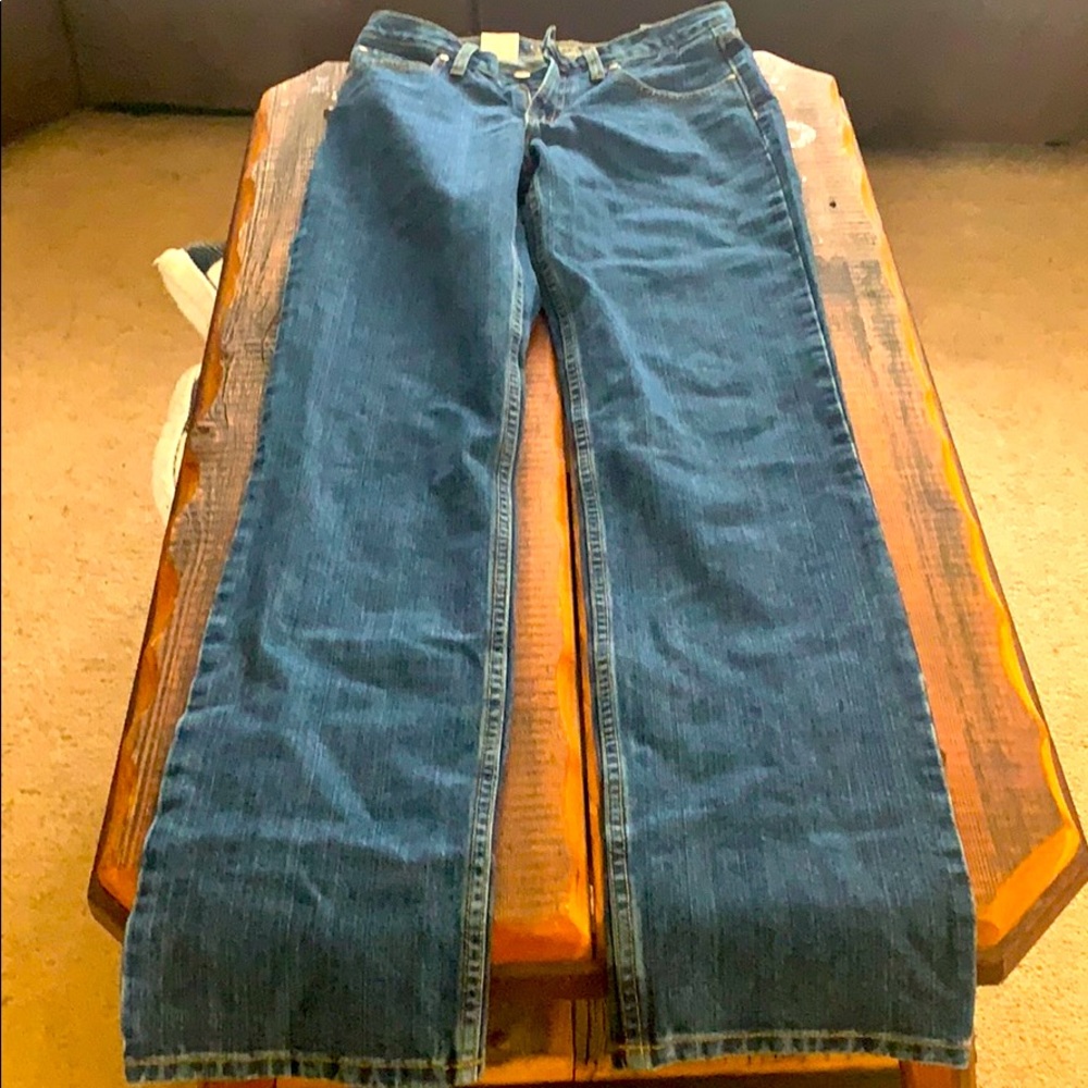 Cruel girl doing jeans